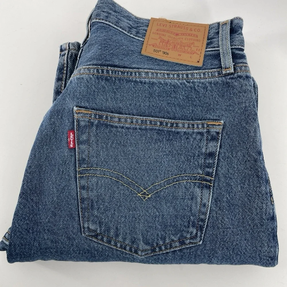Levi's Premium 501 90s Jeans Men's 27X30 Big E Button Fly Blue Denim Levi's